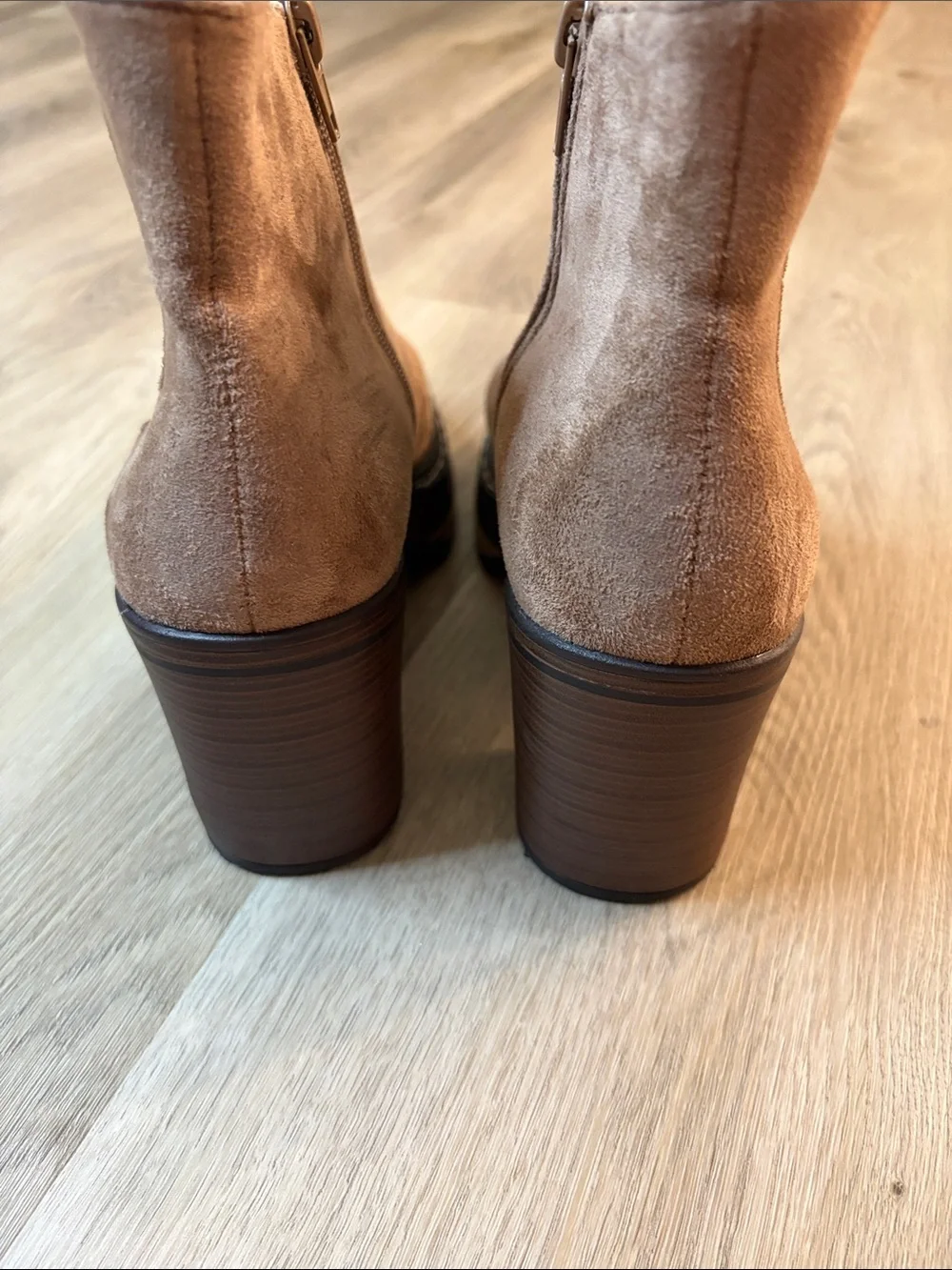 Altar'd State Sonata Platform Booties Tan Suede 7.5 boho classic essential